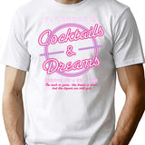 Cocktails Dreams Bar T-Shirt for Men & Women, T-Shirts Graphic Tee - White