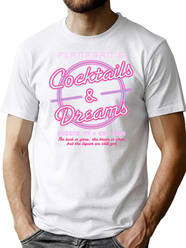 Cocktails Dreams Bar T-Shirt for Men & Women, T-Shirts Graphic Tee - White