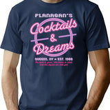 Cocktails Dreams Bar T-Shirt for Men & Women, T-Shirts Graphic Tee - Navy