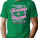 Cocktails Dreams Bar T-Shirt for Men & Women, T-Shirts Graphic Tee - Green