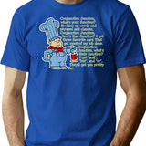 Conjunction Junction Conductor Lyrics T-Shirt for Men & Women, T-Shirts Graphic Tee - Blue
