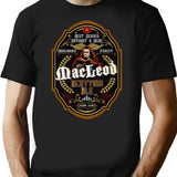Connor Macleod Scottish Ale Label T-Shirt for Men & Women, T-Shirts Graphic Tee - Black