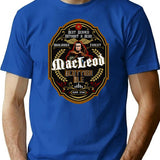 Connor Macleod Scottish Ale Label T-Shirt for Men & Women, T-Shirts Graphic Tee - Blue