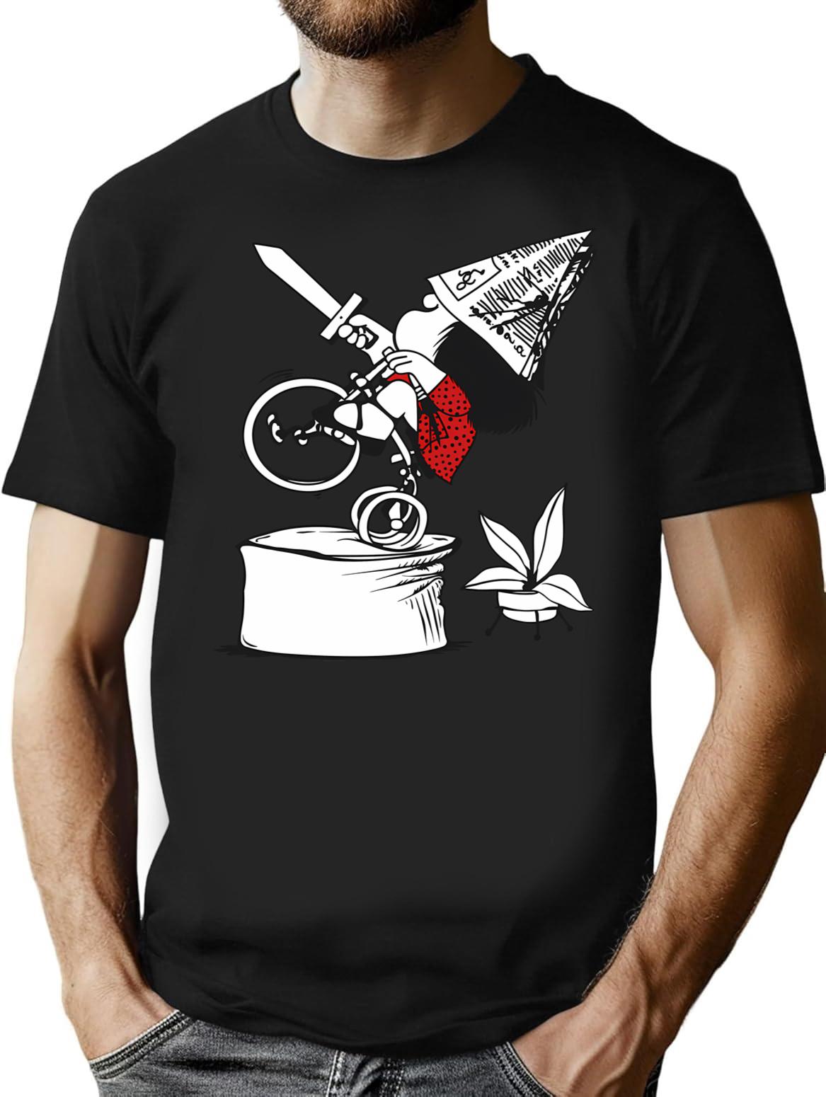 Conqueror T-Shirt for Men & Women, T-Shirts Graphic Tee - Black