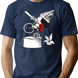 Conqueror T-Shirt for Men & Women, T-Shirts Graphic Tee - Navy