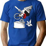 Conqueror T-Shirt for Men & Women, T-Shirts Graphic Tee - Blue