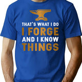 Cool Blacksmithing Vintage Blacksmith Motivational T-Shirt for Men & Women, T-Shirts Graphic Tee - Blue