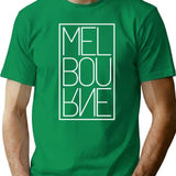Cool Melbourne Upside Down Australia Souvenir Typography Traveler Gift T-Shirt for Men & Women, T-Shirts Graphic Tee - Green