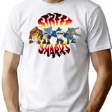 Cool Sharks T-Shirt for Men & Women, T-Shirts Graphic Tee - White