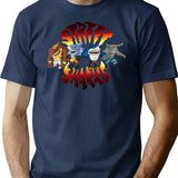 Cool Sharks T-Shirt for Men & Women, T-Shirts Graphic Tee - Navy