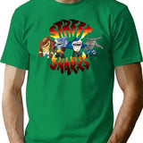Cool Sharks T-Shirt for Men & Women, T-Shirts Graphic Tee - Green