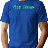 Coolbeans Vintage Retro Design T-Shirt for Men & Women, T-Shirts Graphic Tee - Blue
