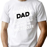 Cooler Pinball Dad Funny Pinball T-Shirt for Men & Women, T-Shirts Graphic Tee - White