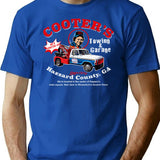 Cooter'S Towing Worn Hazzard County Dks T-Shirt for Men & Women, T-Shirts Graphic Tee - Blue