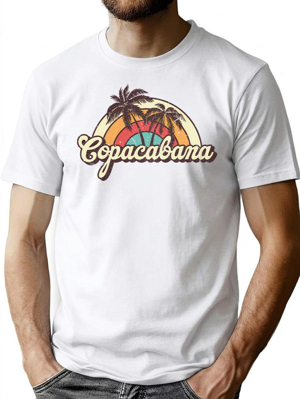 Copacabana Beach Trip T-Shirt for Men & Women, T-Shirts Graphic Tee - White