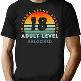 Copy Of 18 Birthday T-Shirt for Men & Women, T-Shirts Graphic Tee - Black
