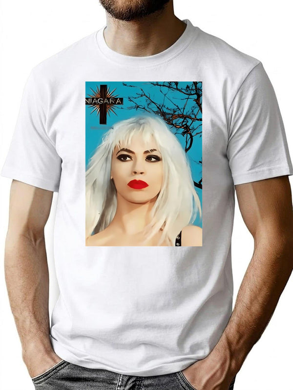 Copy Of Niagara Rock Vintage French Muriel Daniel T-Shirt for Men & Women, T-Shirts Graphic Tee - White