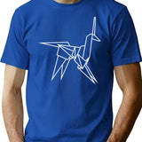 Copy Of Pocket Retro Blade Runner Origami Unicorn T-Shirt for Men & Women, T-Shirts Graphic Tee - Blue