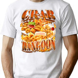 Crab Rangoon Meme Bootleg Rap Style 90S Vintage Funny 1990S T-Shirt for Men & Women, T-Shirts Graphic Tee - White