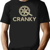 Cranky Vintage Sun Funny Bicycle Lovers Cycling Cranky T-Shirt for Men & Women, T-Shirts Graphic Tee - Black