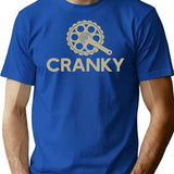 Cranky Vintage Sun Funny Bicycle Lovers Cycling Cranky T-Shirt for Men & Women, T-Shirts Graphic Tee - Blue