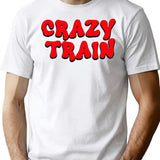 Crazy Train Psycho Design T-Shirt for Men & Women, T-Shirts Graphic Tee - White