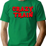 Crazy Train Psycho Design T-Shirt for Men & Women, T-Shirts Graphic Tee - Green
