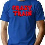 Crazy Train Psycho Design T-Shirt for Men & Women, T-Shirts Graphic Tee - Blue