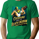 Creature Black Lagoon T-Shirt for Men & Women, T-Shirts Graphic Tee - Green