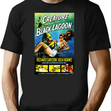 Creature From The Black Lagoon Remastered (1954) T-Shirt for Men & Women, T-Shirts Graphic Tee - Black