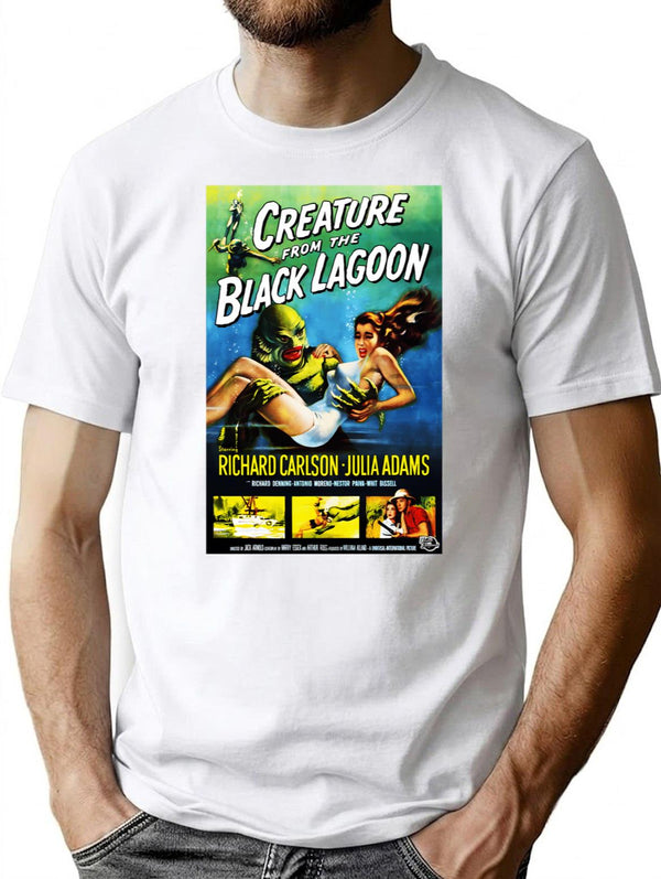 Creature From The Black Lagoon Remastered (1954) T-Shirt for Men & Women, T-Shirts Graphic Tee - White