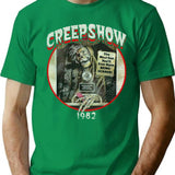 Creepshow 1982 Oval Worn Out T-Shirt for Men & Women, T-Shirts Graphic Tee - Green