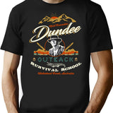 Crocodile Dundee Outback Survival School T-Shirt for Men & Women, T-Shirts Graphic Tee - Black