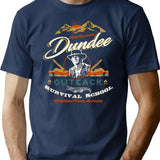 Crocodile Dundee Outback Survival School T-Shirt for Men & Women, T-Shirts Graphic Tee - Navy