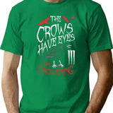 Crow Bird Scary T-Shirt for Men & Women, T-Shirts Graphic Tee - Green
