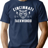 Ctc Lightning Tiger - White Print T-Shirt for Men & Women, T-Shirts Graphic Tee - Navy