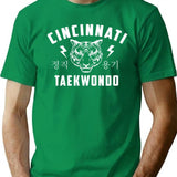 Ctc Lightning Tiger - White Print T-Shirt for Men & Women, T-Shirts Graphic Tee - Green