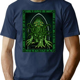 Cthulhu Icon - Azhmodai 2020 T-Shirt for Men & Women, T-Shirts Graphic Tee - Navy