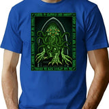 Cthulhu Icon - Azhmodai 2020 T-Shirt for Men & Women, T-Shirts Graphic Tee - Blue
