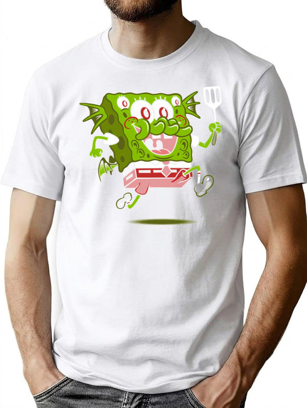 Cthulhu Pants - Funny Lovecraft Cartoon Horror T-Shirt for Men & Women, T-Shirts Graphic Tee - White