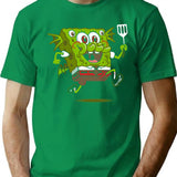 Cthulhu Pants - Funny Lovecraft Cartoon Horror T-Shirt for Men & Women, T-Shirts Graphic Tee - Green