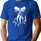 Cthulhu Wakes T-Shirt for Men & Women, T-Shirts Graphic Tee - Blue