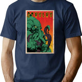 Cthulhu (Vintage) T-Shirt for Men & Women, T-Shirts Graphic Tee - Navy