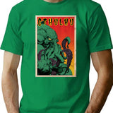 Cthulhu (Vintage) T-Shirt for Men & Women, T-Shirts Graphic Tee - Green