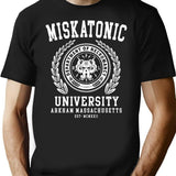Cthulu And Lovecraft - Miskatonic University T-Shirt for Men & Women, T-Shirts Graphic Tee - Black