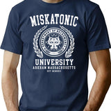 Cthulu And Lovecraft - Miskatonic University T-Shirt for Men & Women, T-Shirts Graphic Tee - Navy