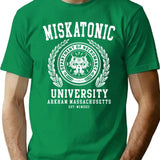 Cthulu And Lovecraft - Miskatonic University T-Shirt for Men & Women, T-Shirts Graphic Tee - Green