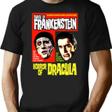 Curse Of Frankenstein Horror Of Dracula T-Shirt for Men & Women, T-Shirts Graphic Tee - Black