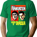 Curse Of Frankenstein Horror Of Dracula T-Shirt for Men & Women, T-Shirts Graphic Tee - Green