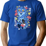 Cute Cat Bird Jinu'S Pets Demons T-Shirt for Men & Women, T-Shirts Graphic Tee - Blue